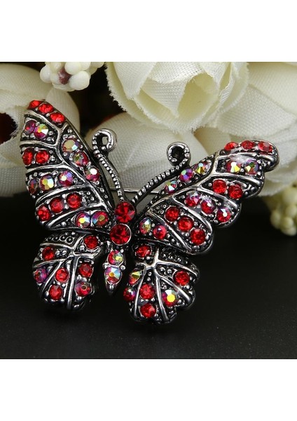 Kedi Renkli Kelebek Şekilli Broş Korsaj Retro Böcek Serisi Broş Dekor (Yurt Dışından) fırsatları