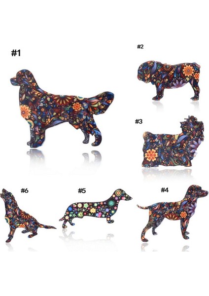 No.1 Boyutu Yeni Popüler Baskılı Hayvan Yavrusu Dachshund Broş 6 Stil (Yurt Dışından)