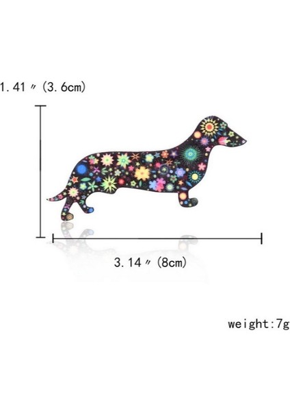 No.1 Boyutu Yeni Popüler Baskılı Hayvan Yavrusu Dachshund Broş 6 Stil (Yurt Dışından)