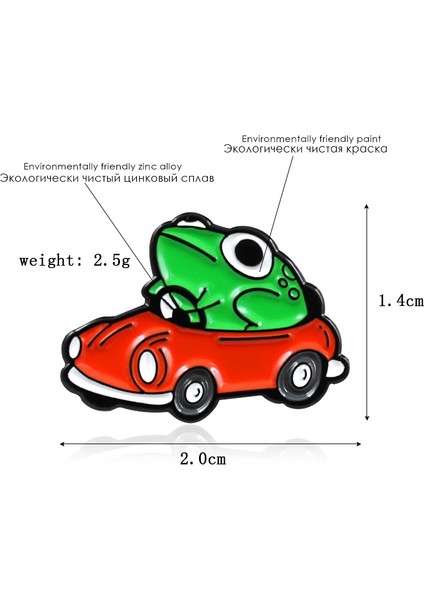 Yeşil Kertenkele Broş Kertenkele Kırmızı Araba Broş Çocuklar Için Karikatür Sırt Çantası Hayvan Kertenkele Mine Rozeti Takı (Yurt Dışından) modelleri