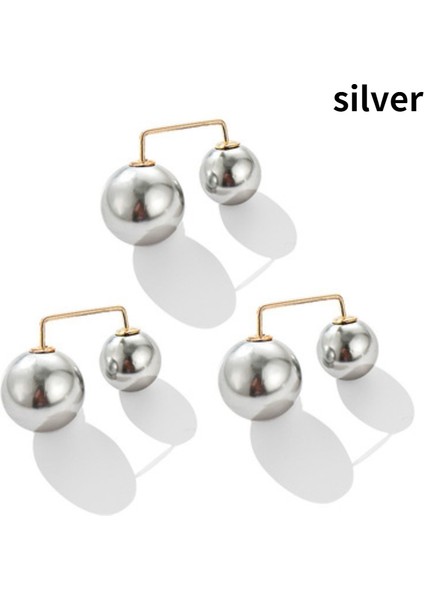 Beyaz Stil 3 Parça Kadınlar Için Takı Broş Şal Tokası Çift Inci Sabit Elbise Broş Ceket Klipsi Eşarp Şal Tokası C Toka U Süveter Kol Pini (Yurt Dışından) indirimleri