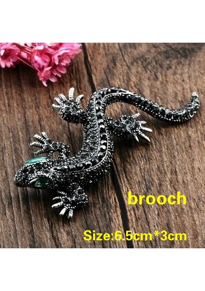 Pembe Tarzı 1 Bilgisayar Kadın Gömlek Için Lizard Broş Şirin Gümüş Hediye Moda Takı Metal Şirin ve Mine Taşlı Takı Kertenkele Wicca (Yurt Dışından)