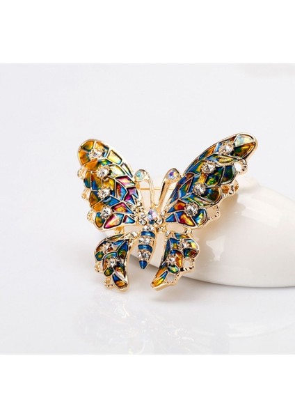 Zarif Aksesuar Taşlı Renkli Papyon Broş Metal Broş Moda Takı Kadın Hediye (Yurt Dışından) fiyatları