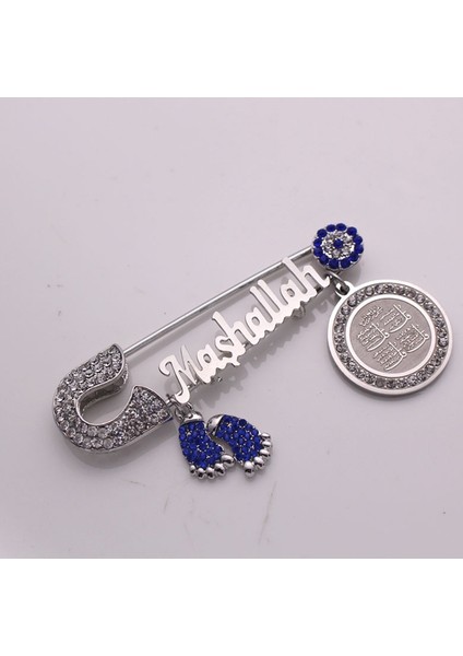 Gümüş Tarzı Müslüman Islam Maşallah Dört Kül Sureler Paslanmaz Çelik Pin Broş Bebek Pin (Yurt Dışından)