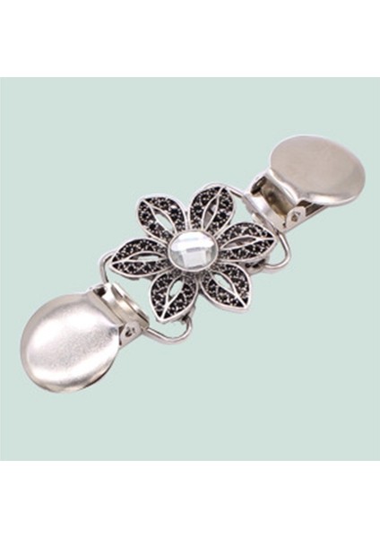 Şal Bağlama Eşarp Tokası Kristal Çiçek Şal Klips Kadın Broşlar Vintage Stil Süs Klipsi (Yurt Dışından)