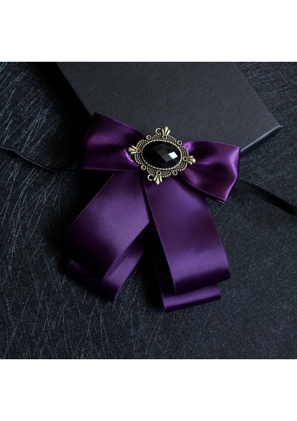 Mor Tarzı Yay Broş Kameo ve Broşlar Harajuku Gelinlik Broşu Broş Mariage Femme Kawaii Takı Broş Bayanlar Erkekler (Yurt Dışından)