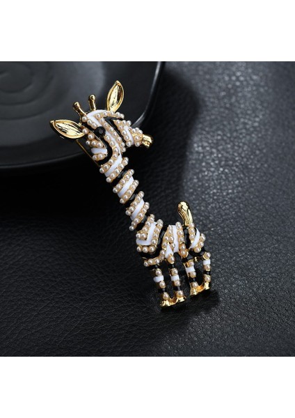 Beyaz Stil Kadın Kız Giyim Aksesuarı Dekorasyon Hayvan Broş Tam Pearl Zürafa Alaşım Broş (Yurt Dışından) indirimleri