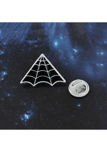 Üçgen Örümcek Ağ Metal Broş Siyah Spider-Man Örümcek Ağı Yaratıcı Kişilik Broş Izgara Pim Punk Email Broş Arkadaşlar Hediyeler (Yurt Dışından) modelleri