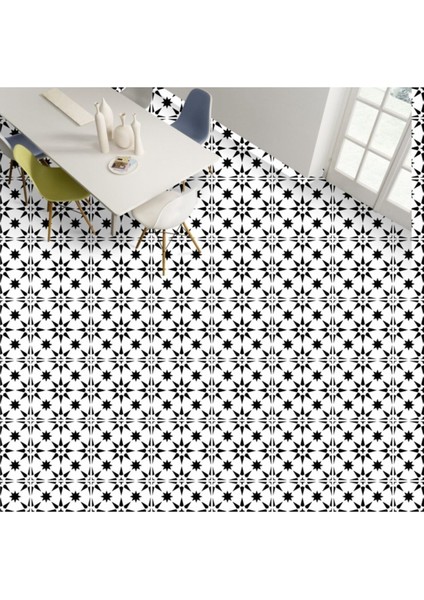 Yıldız Desen 60 x 100 cm Kendinden Yapışkanlı Laminasyonlu Yer Kaplama Folyosu