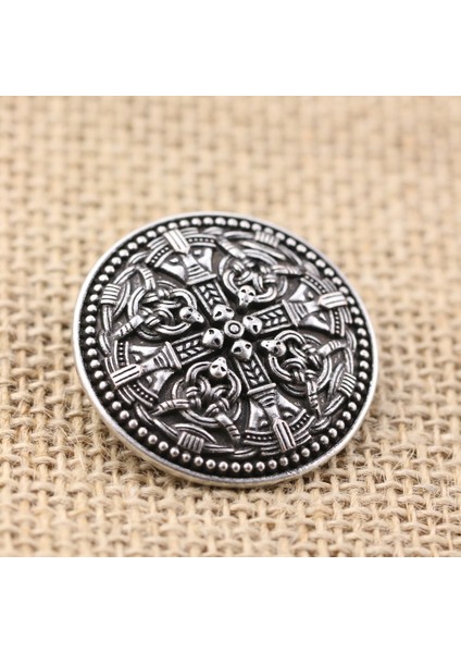 Antik Bronz Tarzı 3,8 cm Nordik Viking Amule Kolye Isveç Milli Kostüm Zinciri Viking Tutma Canavar Takı Talisman (Yurt Dışından)