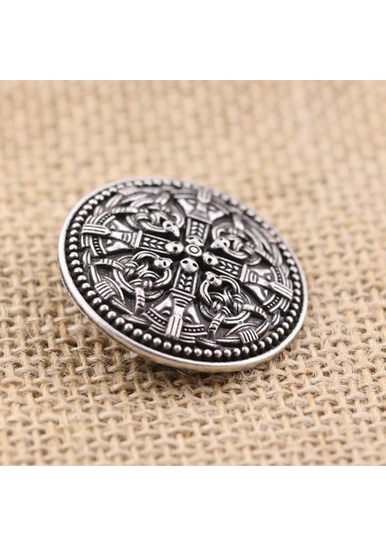 Antik Bronz Tarzı 3,8 cm Nordik Viking Amule Kolye Isveç Milli Kostüm Zinciri Viking Tutma Canavar Takı Talisman (Yurt Dışından)