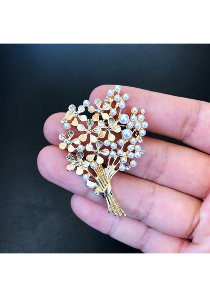 A9 Kadınlar Için Retro Ortaçağ Saray Broşları Vintage Pin Taşlı Broş Takıları Şık Tasarım Barok (Yurt Dışından)