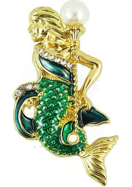 Yeni Okyanus Aşk Seti Şamandıra Emaye Glazeli Denizkızı Broş Kadın Aksesuarları (Yurt Dışından)