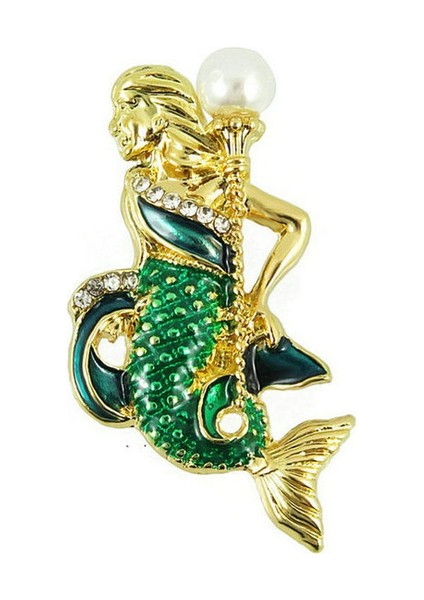 Yeni Okyanus Aşk Seti Şamandıra Emaye Glazeli Denizkızı Broş Kadın Aksesuarları (Yurt Dışından) fiyatları