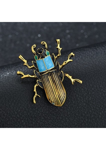 Altın Tarzı Kadınlar Için Vintage Tasarım Altın Renk Böcek Broş Kıyafet Eşarp Böcek Broş Yeşil Emaye Pin Takı Aksesuarları Erkek Çocuk Hediyeleri (Yurt Dışından)
