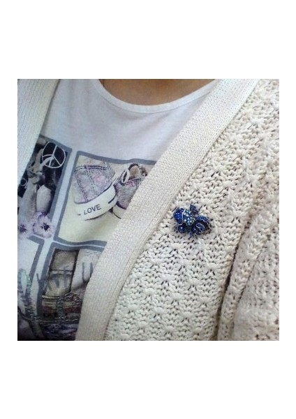 Parti Elbisesi Kadın Mavi Takı Kristal Balık Broş Alaşım ve Taşlı Japon Balığı Brooş Moda Şık Kadınlar Için (Yurt Dışından) modelleri