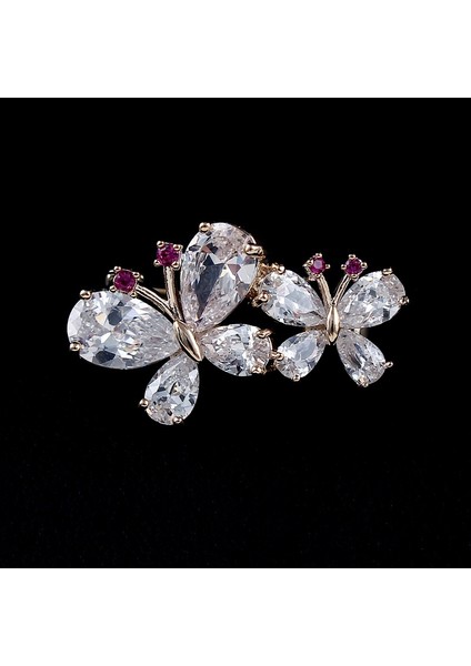 Büyük Altın Kadınlar Için Yeni Taşlı Kelebek Broşlar 7 Renkli Düğün Moda Takı Hediye Kadınlar Sevimli Çinko Kristal Kelebek Emaye Pin Aksesuarlar Küçük ve Büyük 2 Boyut (Yurt Dışından)