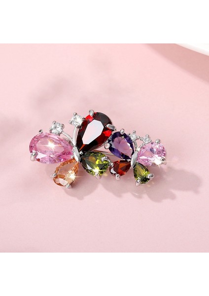 Büyük Altın Kadınlar Için Yeni Taşlı Kelebek Broşlar 7 Renkli Düğün Moda Takı Hediye Kadınlar Sevimli Çinko Kristal Kelebek Emaye Pin Aksesuarlar Küçük ve Büyük 2 Boyut (Yurt Dışından) modelleri