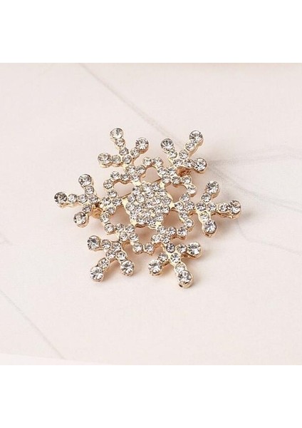 Altın Tarzı 1 Bilgisayar 2019 Bayan Moda Broş Parıldayan Kristal Taşlar Büyük Kar Tanesi Broş Takı Broş Kadınlar Noel Hediye Kış Renk: Altıngümüş (Yurt Dışından) fiyatları