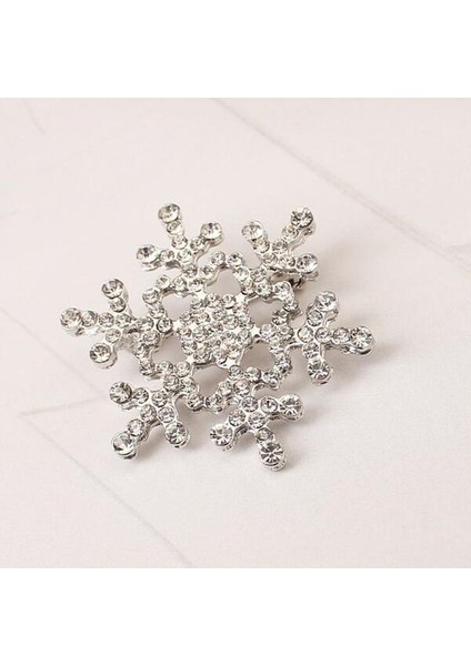 Altın Tarzı 1 Bilgisayar 2019 Bayan Moda Broş Parıldayan Kristal Taşlar Büyük Kar Tanesi Broş Takı Broş Kadınlar Noel Hediye Kış Renk: Altıngümüş (Yurt Dışından) fırsatları
