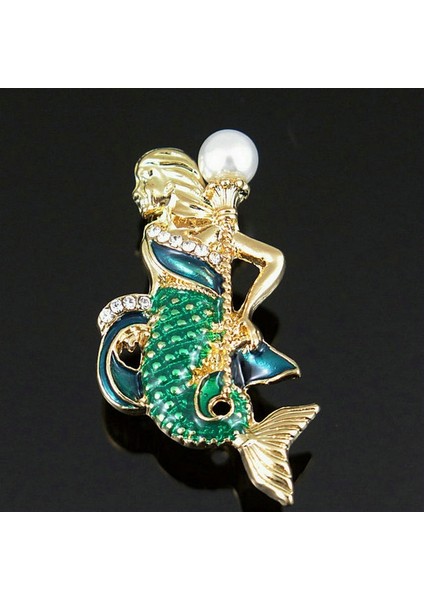 Yeni Okyanus Aşk Seti Şamandıra Emaye Glazeli Denizkızı Broş Kadın Aksesuarları (Yurt Dışından) indirimleri