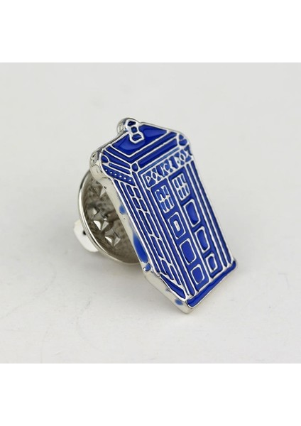 Mavi Stil Doktor Kim Gizemli Broş Rozetleri Moda Mavi Tardis Evler Kutusu Emaye Kravat Papyon Pin Elbise Parti Takı Hediye (Yurt Dışından)