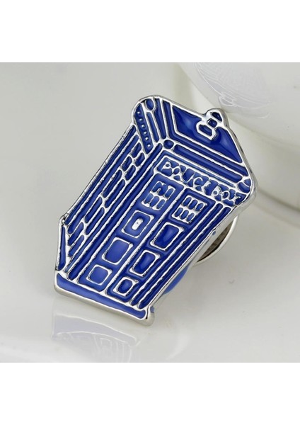 Mavi Stil Doktor Kim Gizemli Broş Rozetleri Moda Mavi Tardis Evler Kutusu Emaye Kravat Papyon Pin Elbise Parti Takı Hediye (Yurt Dışından) fırsatları