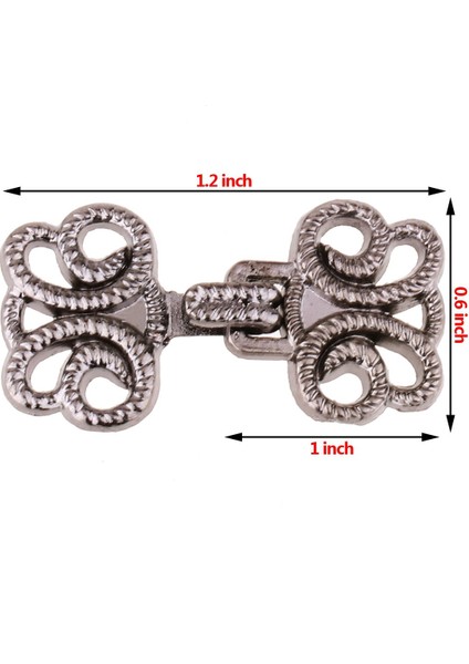 Siyah Stil B Tipi 5 Çift Vintage Hırka Klipsi Swirl Çiçek Pelerin Kapanışları Metal Toka (Yurt Dışından) indirimleri