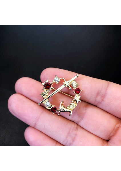 A7 Kadınlar Için Retro Ortaçağ Saray Broşları Vintage Pin Taşlı Broş Takıları Şık Tasarım Barok (Yurt Dışından)