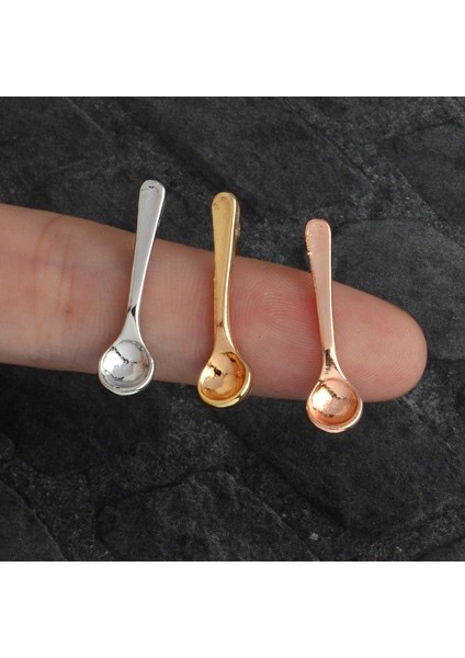Altın Tarzı Retro Mini Gül Altın Cof Çatal Kaşık Rozet Aksesuar Kupa Ölçüm Kaşık Broş Metal Yaratıcı Cof Kupa Çok Renkli Cof Kaşık Broş Papyon Dekorasyon Takı (Yurt Dışından)