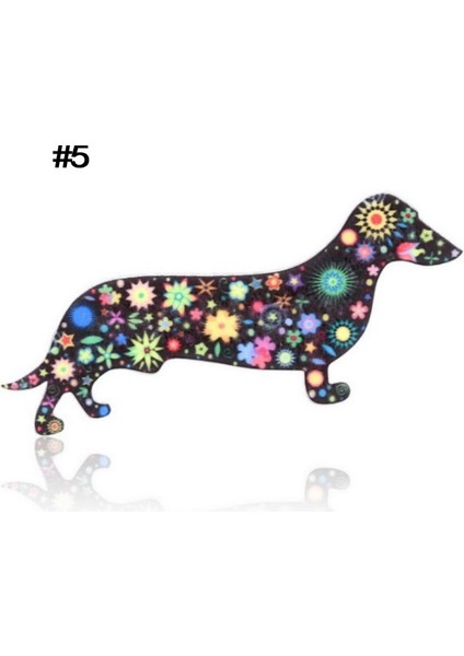 No.5 Boyutu Yeni Popüler Baskılı Hayvan Yavrusu Dachshund Broş 6 Stil (Yurt Dışından)