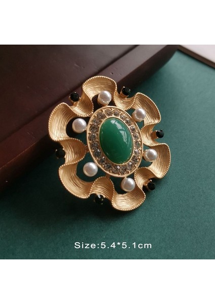 B3 Vintage Saray Enamel Barok Taşlı Incili Renkli Glayz Korsaj Aksesuar Broş Kadınlar Için (Yurt Dışından) fırsatları
