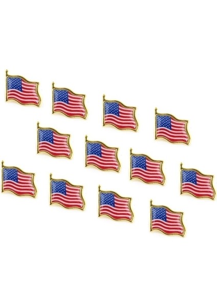 Altın Tarzı 1'li Paket Abd Bayrağı Emailli Broş Kravat Iğnesi Pınarı Milliyetçilik Amerikan Gururu (Yurt Dışından)