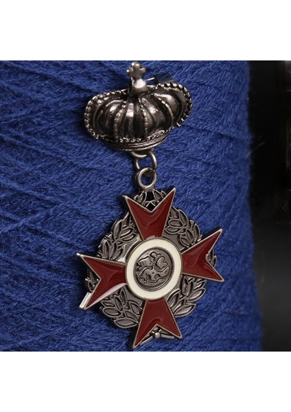Ingiliz Tarzı Vintage Metal Taç Madalyon Broş Rozeti (Yurt Dışından)
