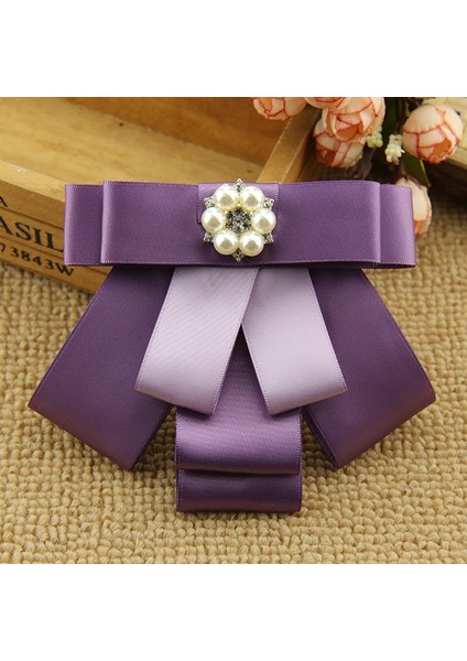 No.4 Boyutu I-Remiel Kurdele Papyon Tesbisi Kadın Kolej Taşlı Metal Broş Moda Korsaj Vintage Broş Kravat Bluz (Yurt Dışından) fırsatları