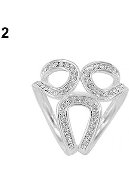 Gümüş Tarzı Ipek Eşarp Klips Tutucu Taşlı Taç Çember Broş Eşarp Klips Toka Takı Hediye (Yurt Dışından)