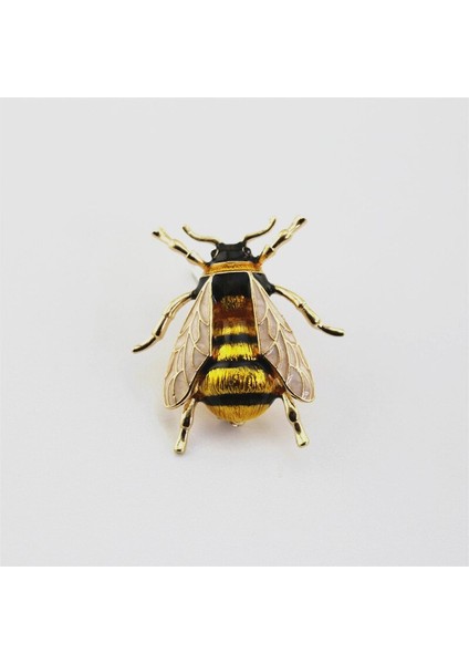 Yeşil Stil Kadın Alaşım Sarı Arı Böceği Broş Tatil Hediye Broş Banquet Pins - Email Bumblebee Brooches (Yurt Dışından) fırsatları