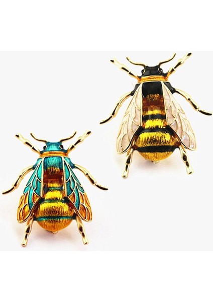 Yeşil Stil Kadın Alaşım Sarı Arı Böceği Broş Tatil Hediye Broş Banquet Pins - Email Bumblebee Brooches (Yurt Dışından) indirimleri