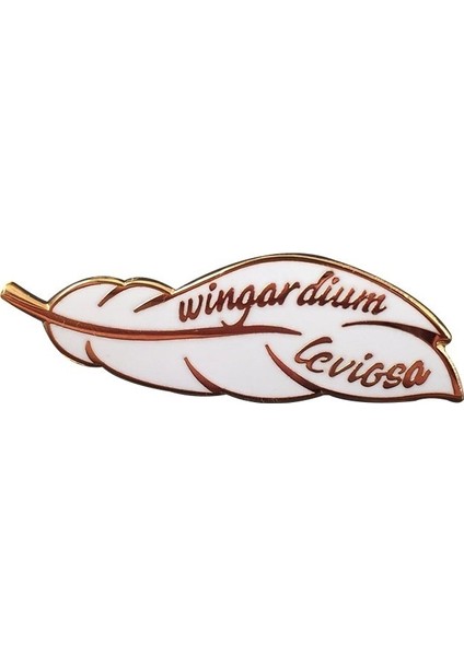 Altın Tarzı Tüy Broş Wingardium Leviosa Rozet Büyücü Cadı Aksesuarı Hediye Koleksiyonu (Yurt Dışından)
