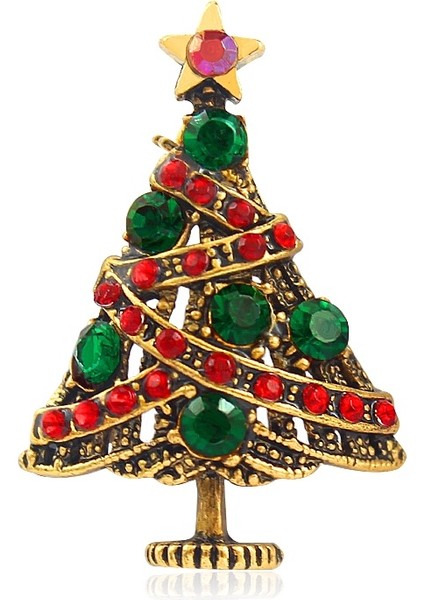 C Noel Baba'dan Hediye Noel Ağacı Broş Renkli Noel Ağacı Noel Hediye Kutusu Çocuk Hediyesi (Yurt Dışından)
