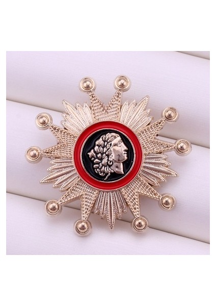 Altın Tarzı Yeni Gelen Kaplamalı Trend Erkek Takım Elbise Broşları Retro Gelgit Erkek Pinyon Rozeti Metal Pin Aksesuar Madalyon (Yurt Dışından)