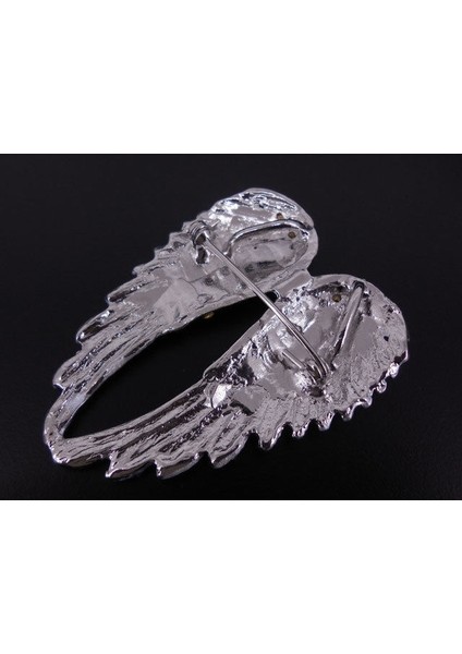 Beyaz Stil Şık Beyaz Melek Kanatı 5.5cm Uzunluğunda Avusturya Kristal Broş (Yurt Dışından)
