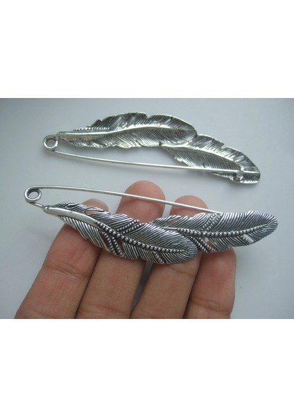 2 Adet Antika Gümüş Büyük Tüy Dayanıklı Güçlü Metal Kilt Eşarp Broş Güvenliği Pin (Yurt Dışından) fiyatları