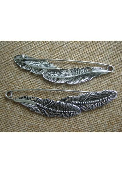 2 Adet Antika Gümüş Büyük Tüy Dayanıklı Güçlü Metal Kilt Eşarp Broş Güvenliği Pin (Yurt Dışından) fırsatları