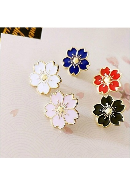 Siyah 5 Adet Çanta Okul Forması Kız Takıları Için Güzel Sakura Çiçeği Broş Yaka Pini Badge (Yurt Dışından) indirimleri