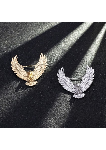 Altın Tarzı Yüksek Kaliteli Retro Kartal Hayvan Broş Altın Alaşım Yaka Iğnesi Takım Erkekler Moda Ceket Yakalı Pin Rozeti Kadın Aksesuarları Takı (Yurt Dışından)