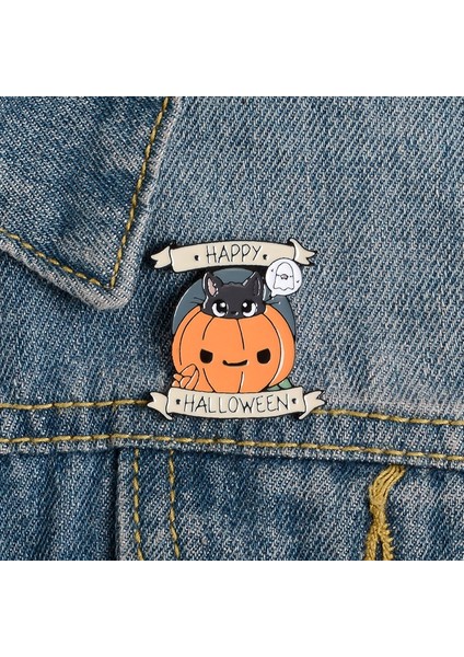Mutlu Halloween Takı Cadı Kedi Kabak Emaye Çizgi Film Rozet Pin (Yurt Dışından) fırsatları