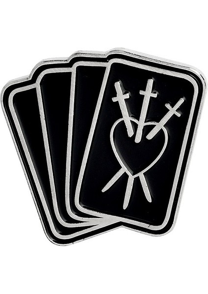 No.2 Boyutu Cenaze Işçisi Ölüm Tabut Rozeti Üçlü Tabut Tarot Kartları Punk Rozet Mont Rozetleri (Yurt Dışından) fırsatları