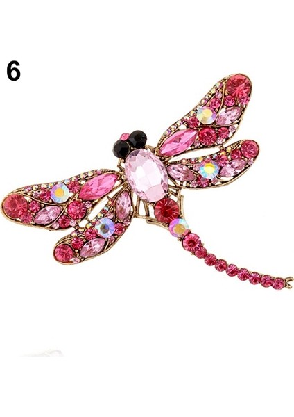 Pembe Tarzı Güzel ve Şık Kadın Moda Yusufçuk Kristal Broş Taşlı Eşarp Iğnesi Takı (Yurt Dışından)