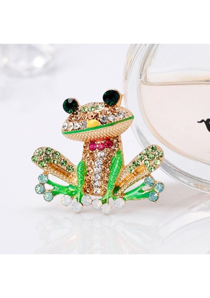 1 Bilgisayar Kadınlar Için Çizgi Film Taşlı Kurbağa Broş Böcek Broşları Şal Tokası Hediye (Yurt Dışından) fırsatları